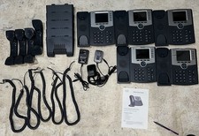 LOT OF 5- Cisco SPA-525G2 5-Line VOIP Business IP Phones Only 3 Power Supplies
