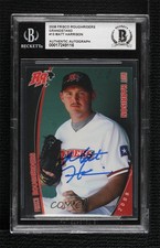BAS 2008 Grandstand Frisco Roughriders Matt Harrison BGS Authentic Auto 0q3