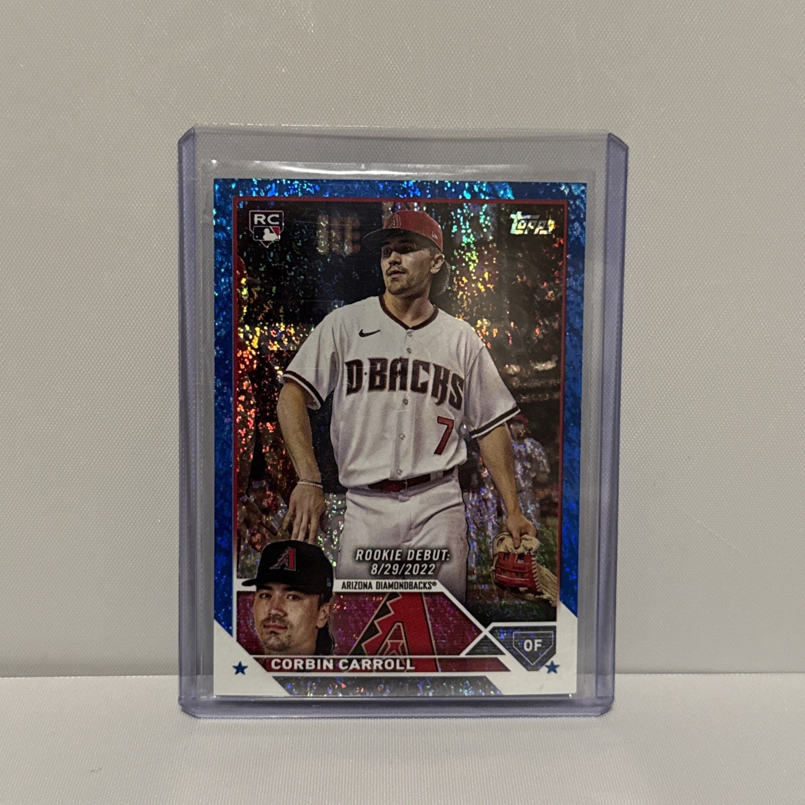 2023 Topps Update Series Rookie Debut Corbin Carroll #US244 Blue Foil /999 (RC)