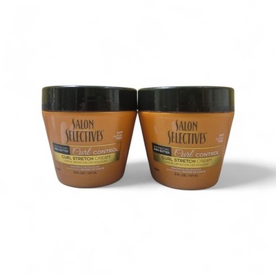 2 Pack- Salon Selectives Curl Control Stretch Cream Leave In Hair Treatment 5oz