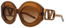 VALENTINO V SOUL II VLS 128B Sunglasses BROWN Frame BROWN GRADIENT Lenses 56 mm