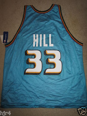 Grant Hill #33 Detroit Pistons NBA Champion Teal Reverse Jersey 48
