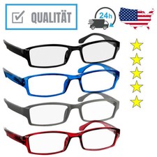 4Pair Lightweight Reading Glasses Blue Light Blocking Unisex Unbreakable Readers