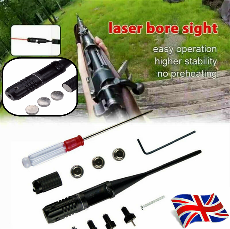 Red Laser Bore Sighter Kit For .22 to .50 Caliber Scope Handgun Rifle