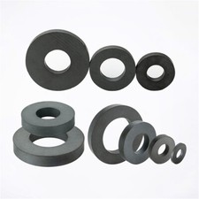 1x Large Magnet Ring Ferrite With Hole 22/32/ 33/45/60/80mm Black Round Strong