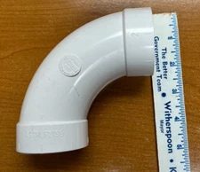 Set of 3 Plastiflex Central Vacuum Fitting 90-Degree Elbow SV8042 NOS