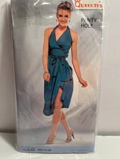 QueenTex 100% Nylon Pantyhose; One Size Fits All - Off Black (A6)