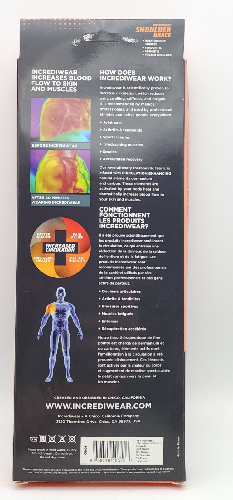 Incrediwear Incredibrace Shoulder Brace Support Pick Size NEW eBay