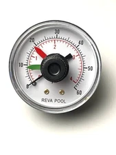 RV950 Pool Filter Pressure Gauge Thread Back Mount  With Dial Replaces ECX2712B1