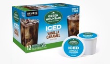 Green Mountain Coffee ICED Vanilla Caramel K-Cups 12 Pods June 19 2025