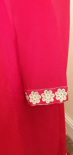 Women clothes Eid/party wear suit Largesize. Embroidereddresswithstoneswork - Picture 9 of 11
