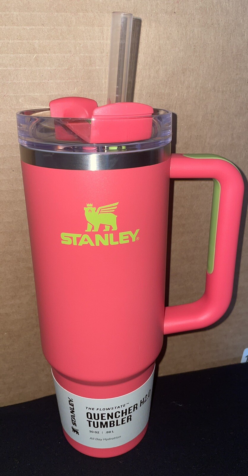 Stanley 30 Oz Tumbler Limited Edition Watermelon Hot Pink Lime Green ...