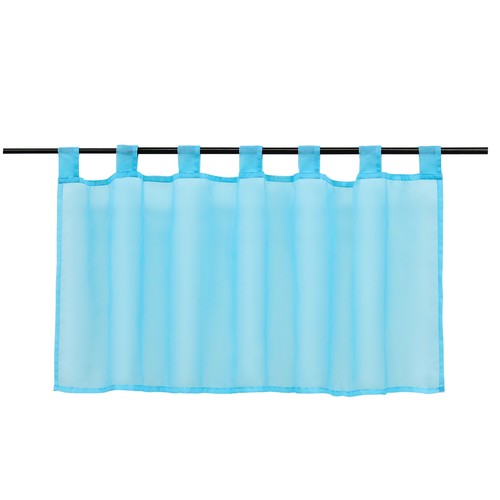 Cafe Curtains Kitchen Solid Short Valance Home Window Drape Sheer Tab Top Voile - Picture 4 of 19