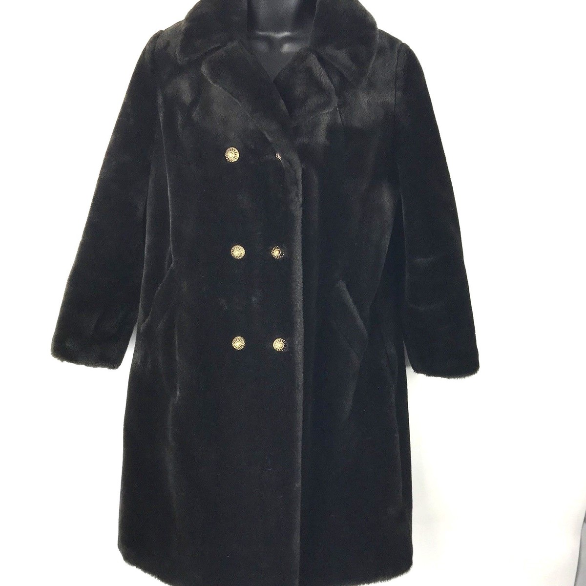 Vtg 100% Orlon Deep Pile Faux Fur Coat Neseal by Nestels of Canada