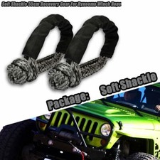 2PCS Soft Shackle Rope Shackle Off-road Shackle Breaking Load 38000 LBs