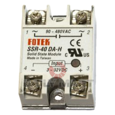 5PCS/New In Box FOTEK SSR-40DA-H Solid State Relay 40A 3-32V DC 90-480V AC
