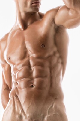 [D095] Male Model Showing Off Body To Viewer Fine Art Hunky Physique