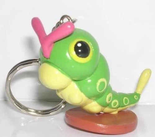 POKEMON CHENIPAN (Caterpie, Raupy) Porte-clés ORIGINELLE TAKARA TOMY PVC 2"