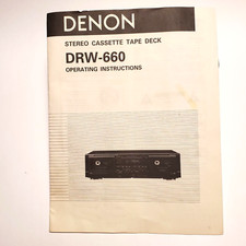 Denon DRW-660 Operating Instructions original manual for Cassette Tape Deck