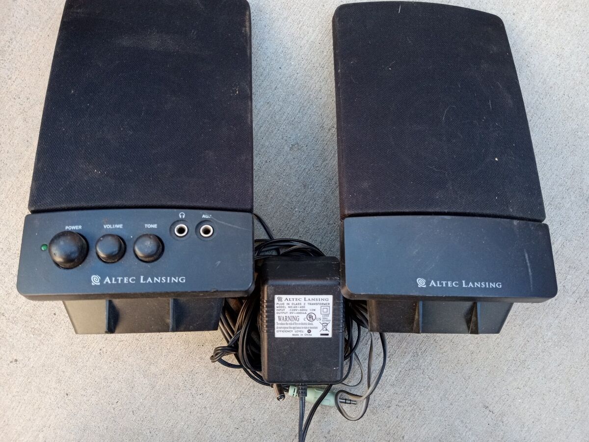 Vintage Altec Lansing BX1120 2 Pc Powered Audio System Vintage Altec Lansing BX1120 2 Pc Powered Audio System
