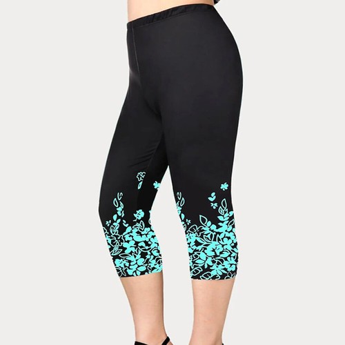 Plus Size 18-28 Women Stretch 3/4 Capri Pants Cropped Sports Leggings Trousers - Picture 15 of 49