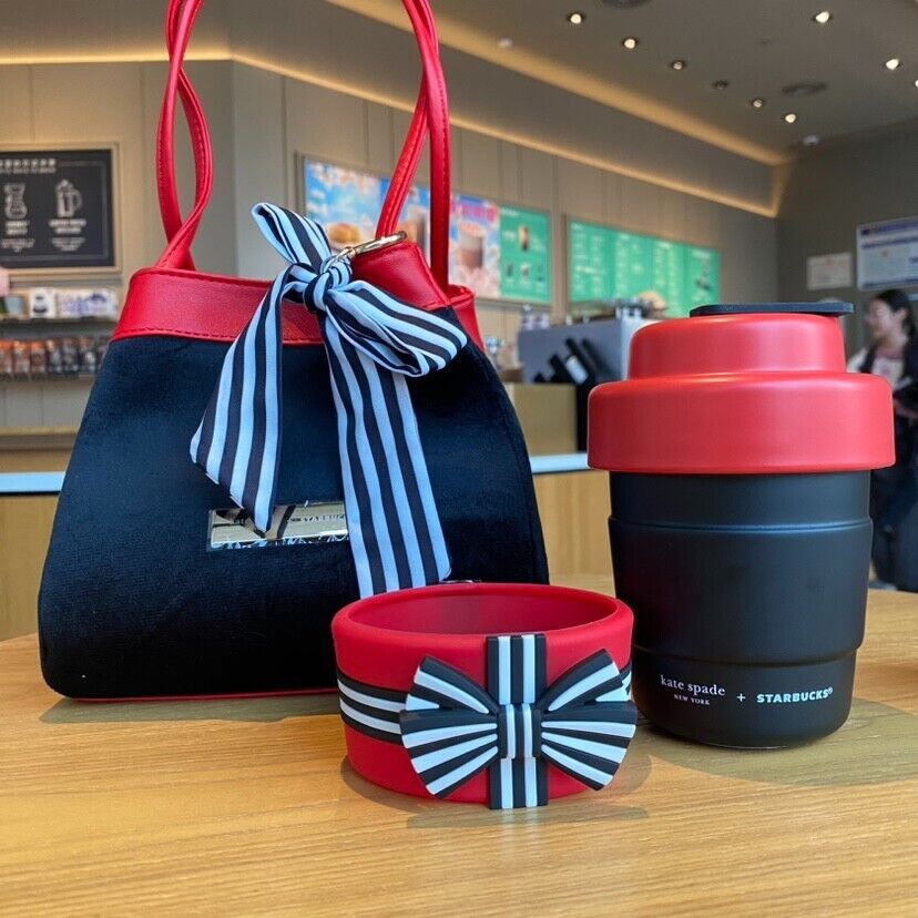 New 2023 China Starbucks X Katespade Retro Red&Black 14oz SS New 2023 China Starbucks X Katespade Retro Red&Black 14oz SS
