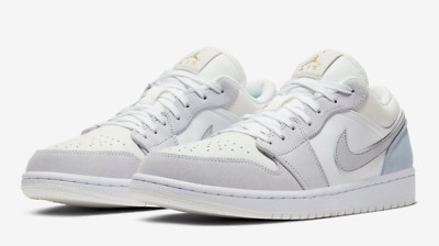 Air Jordan 1 Low Paris White Grey Blue UK 14 US 15 EUR 49,5 CV3043-100 Neu