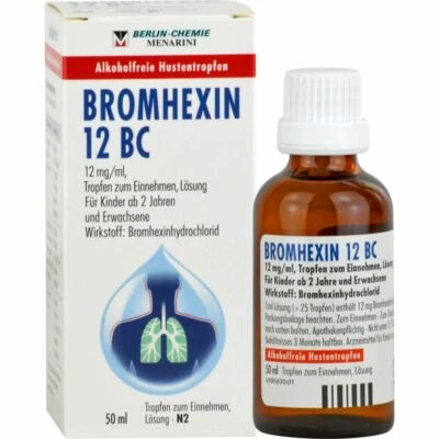 BERLIN-CHEMIE AG BROMHEXIN 12 BC Tropfen zum Einnehmen 50 ml PZN06890555