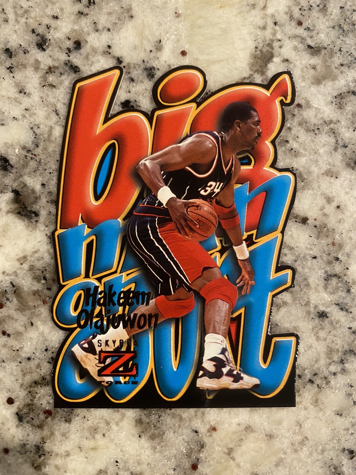 MINT 1996-97 1996 SKYBOX Z-FORCE HAKEEM OLAJUWON #7 BIG MEN ON COURT RARE INSERT