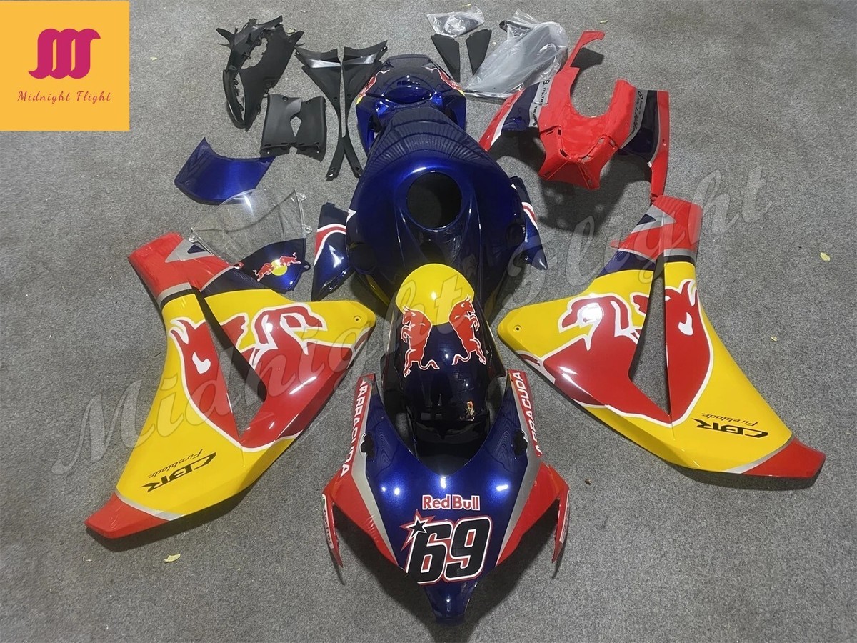 2008-2011 Honda CBR1000RR ABS Fairing Kit Blue Yellow Redbull