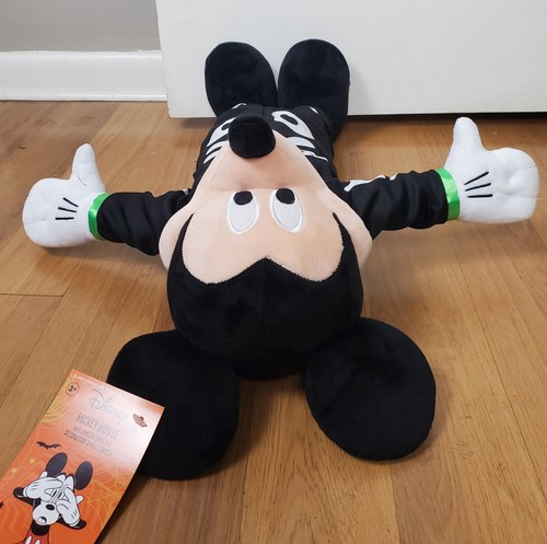 Disney Mickey Mouse Halloween Skeleton Plush Porch greeters 24" Door Stop Fall - Picture 5 of 7