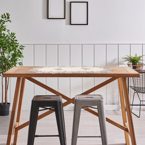 Wasserlösliche Spitze Tischdecke Deko für Hochzeit Läufer Empfang - Bild 9 von 12