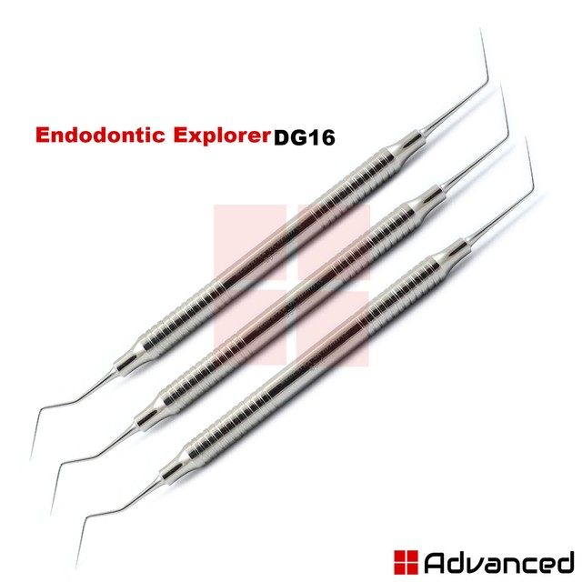 3 Pcs Endodontic DG 16 Explorer Diagnostic Probe Hygienist Hollow