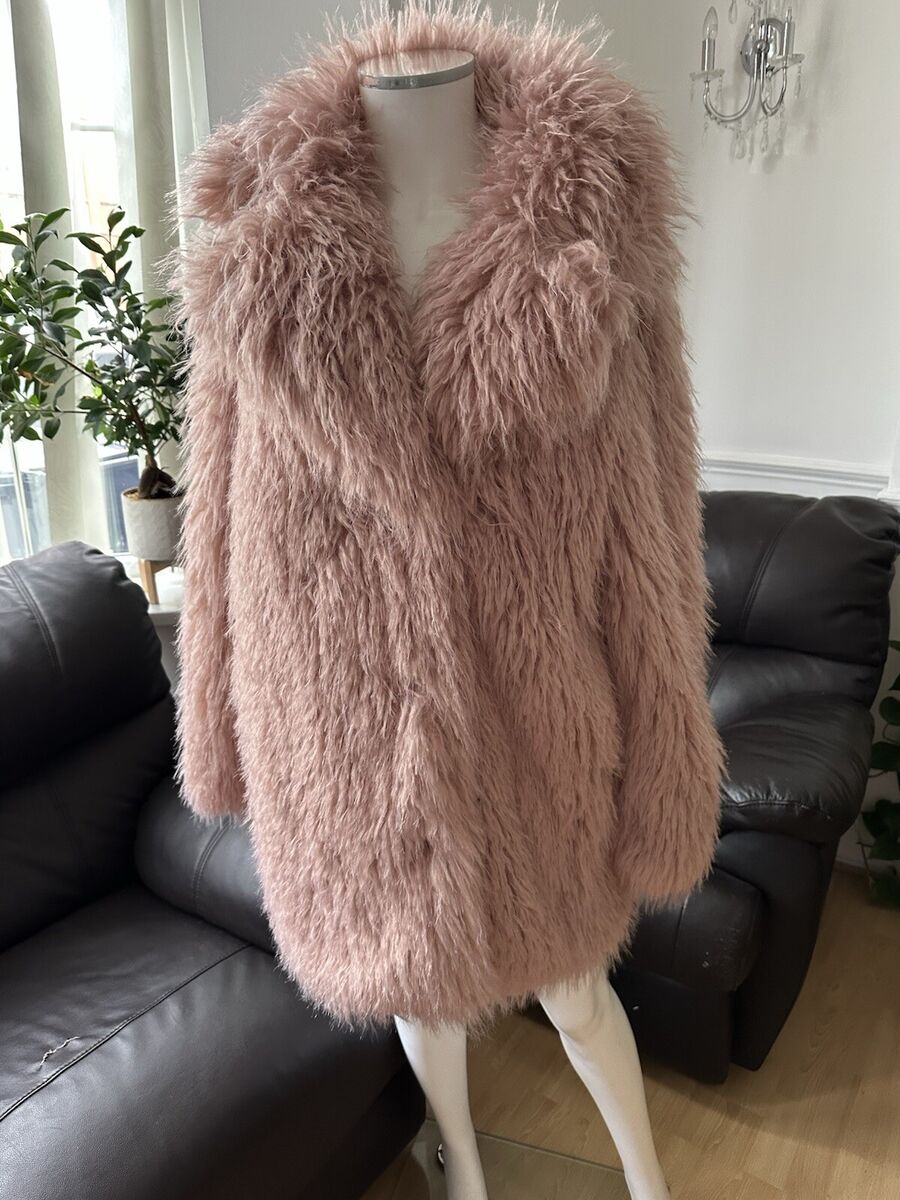 ZARA ZW COLLECTION FAUX FUR COAT PINK FW24/25 SIZES M REF ZARA ZW COLLECTION FAUX FUR COAT PINK FW24/25 SIZES M REF