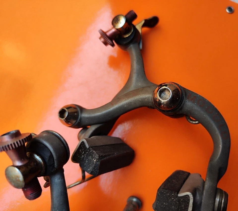 MODOLO RACE УТОПЛЕННЫЕ ТОРМОЗНЫЕ СУППОРТЫ ПАРА ПЕРЕДНИЕ ЗАДНИЕ FRENI BICI ВИНТАЖ - Изображение 3 из 4