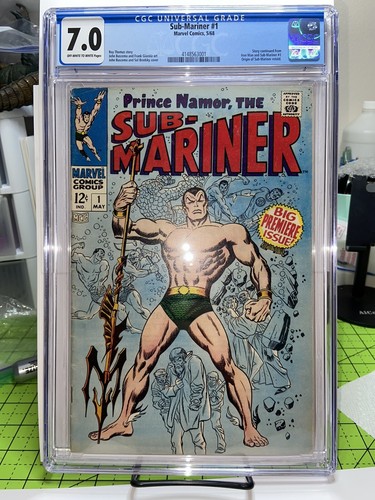 Sub-Mariner #1 CGC 7.0 - OW To White pages 1968  KEY MCU