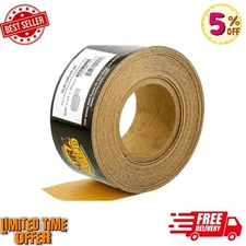 Versatile 120 Grit Gold PSA Longboard Sandpaper Roll for Wood & Auto Body Work