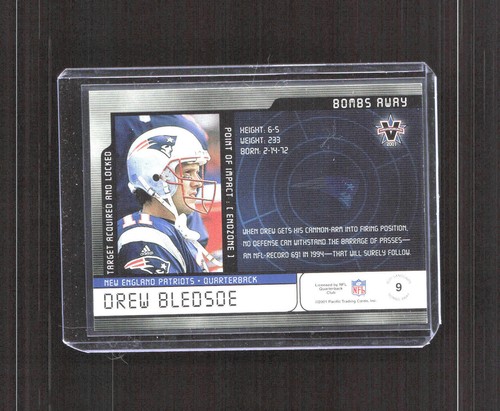2001 Pacific Vanguard #9 Drew Bledsoe Bombs Away #/999 - Foto 2 di 2