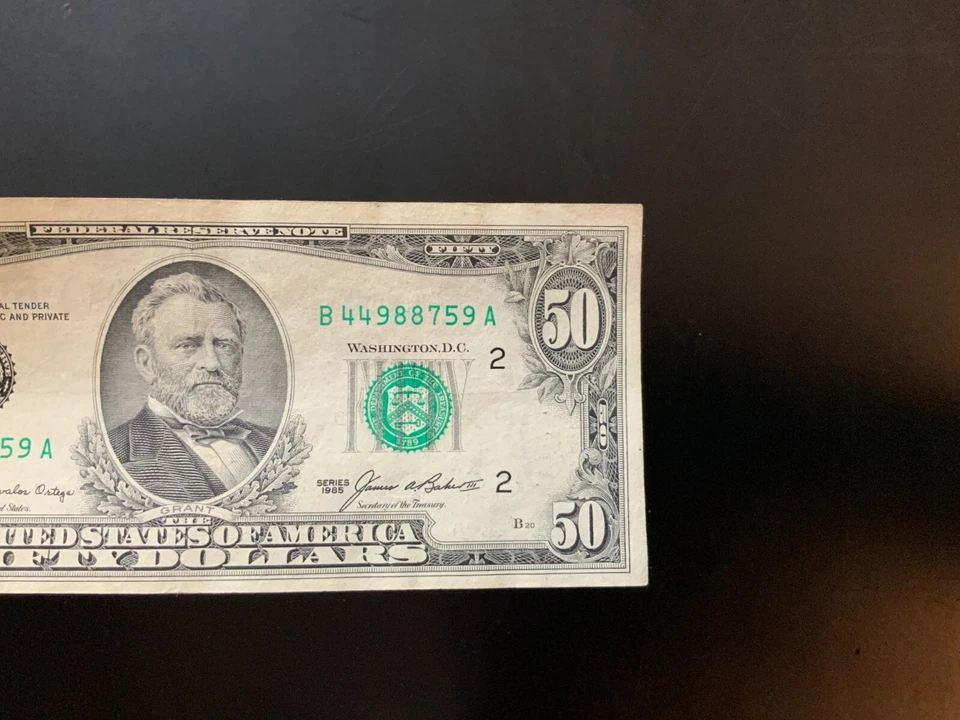1985 $50 DOLLAR BILL B44988759A - Image 3 of 4