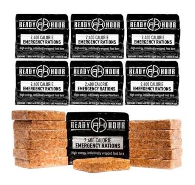 72 Ration Bar Pack Emergency Food 14,400 Total Calorie 5 Year Shelf-Life Bug-Out