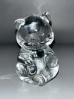 Fenton Bear Art Glass Figurine Paperweight September Birthstone Blue Sapphire