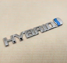 Silver Rear HYBRID Letter Emblem Badge Fit 2020-2023 Toyota Highlander liftgate