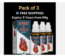New Life Angio-N-Gold Drops – Pack of 3 | Heart Tonic | 3x30ml |  AZCART67
