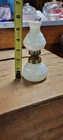Old Vintage Antique Late 1800s- 1900s Milk Glass Kerosene Oil Lamp Flower Base