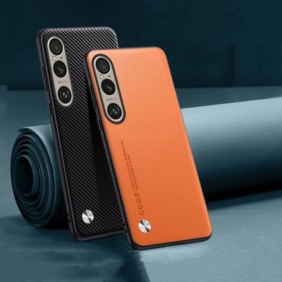 New Slim Matte Vegan Leather Back Case For Sony Xperia 1 10 VII 5 10 IV 5 VI