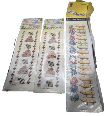 Provo Craft First Impressions Home Accents Rub-on Transfers Acid Free Garden Bee