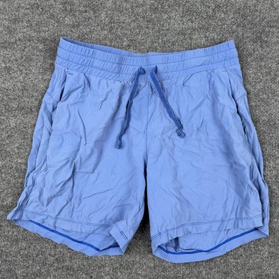Tuff Athletics Men's Medium Light Blue Drawstring Workout Gym Shorts Pockets