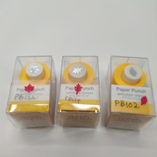 Punch Bunch Paper Punch Shapes Birch Leaf Maple Leaf Oak Leaf - Lot Of 3