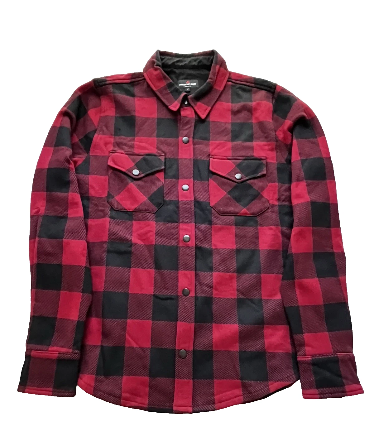 American Giant Redwood Fleece Overshirt Mens Unisex M Buffalo Plaid Shirt Jacket