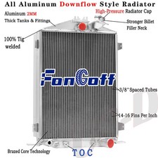3 Row Aluminum Radiator Fit 1932 Ford Hi High Boy Streetrat Rod Chevy V8 Swap
